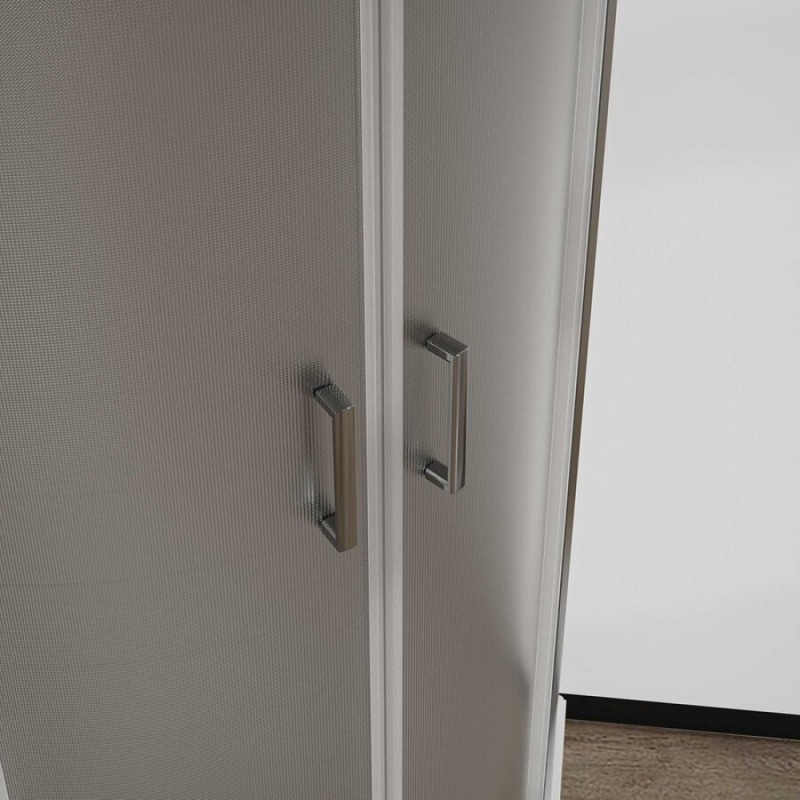 Душевой уголок Vincea City, 80 x 80 см, стекло текстурное, профиль хром, VSQ-5CT800MT