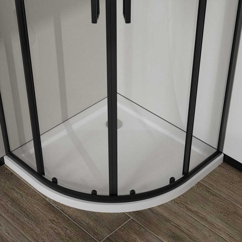 Душевой уголок Vincea City, 90 x 90 см, стекло прозрачное, профиль черный, VSQ-5CT900CLB