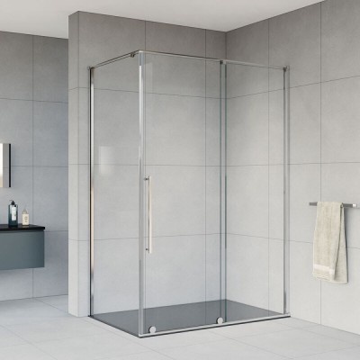 Душевой уголок Vincea Arno 150 x 100 см, дверь раздвижная, стекло прозрачное, профиль хром, VSR-1A1015CL