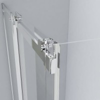 Душевой уголок Vincea Como 120 x 100 см, прямоугольный, дверь раздвижная, стекло прозрачное, профиль черный, VSR-1C1012CLB