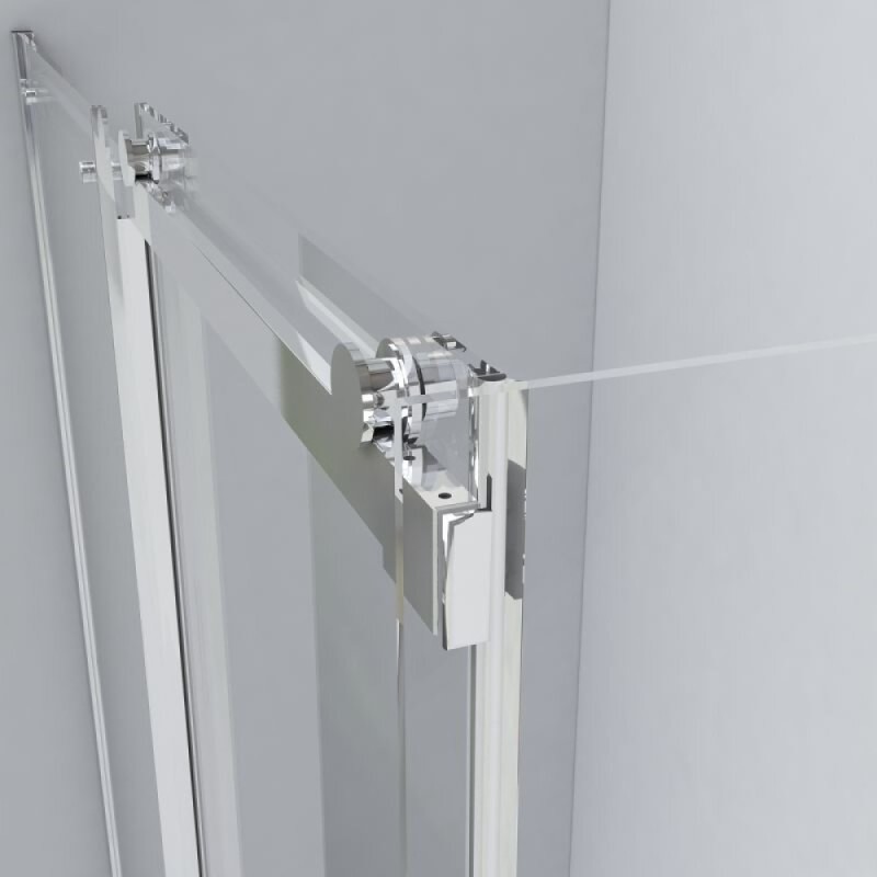 Душевой уголок Vincea Como 120 x 100 см, прямоугольный, дверь раздвижная, стекло прозрачное, профиль черный, VSR-1C1012CLB