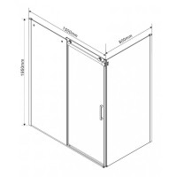 Душевой уголок Vincea Como VSR-1C 150 x 80 см прямоугольный, дверь раздвижная, стекло прозрачное, хром, VSR-1C8015CL