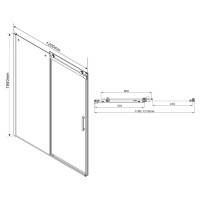 Душевой уголок Vincea Como VSR-1C9012CL, 120 x 90 см, прямоугольный, дверь раздвижная, стекло прозрачное, хром