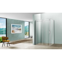 Душевой уголок Vincea Como VSR-1C9013CL, 130 x 90 см, прямоугольный, дверь раздвижная, стекло прозрачное, хром