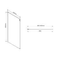 Душевой уголок Vincea Como VSR-1C9014CL, 140 x 90 см, прямоугольный, дверь раздвижная, стекло прозрачное, хром