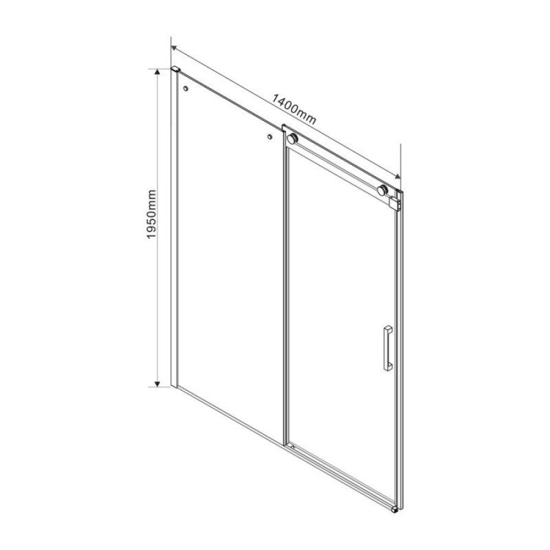 Душевой уголок Vincea Como VSR-1C9014CL, 140 x 90 см, прямоугольный, дверь раздвижная, стекло прозрачное, хром