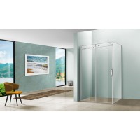 Душевой уголок Vincea Como VSR-1C 150 x 90 см прямоугольный, дверь раздвижная, стекло прозрачное, хром, VSR-1C9015CL
