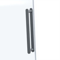 Душевой уголок Vincea Como Soft VSR-1CS1013CLGM, 130 x 100 см, стекло прозрачное, профиль вороненая сталь, gunmetal