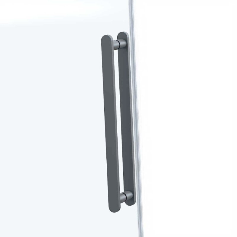 Душевой уголок Vincea Como Soft VSR-1CS1013CLGM, 130 x 100 см, стекло прозрачное, профиль вороненая сталь, gunmetal