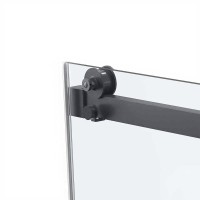 Душевой уголок Vincea Como Soft VSR-1CS1013CLGM, 130 x 100 см, стекло прозрачное, профиль вороненая сталь, gunmetal