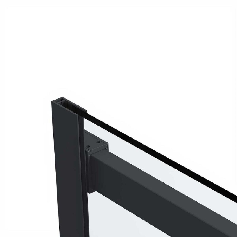Душевой уголок Vincea Como Soft, 110 x 80 см, стекло прозрачное, профиль черный, VSR-1CS8011CLB