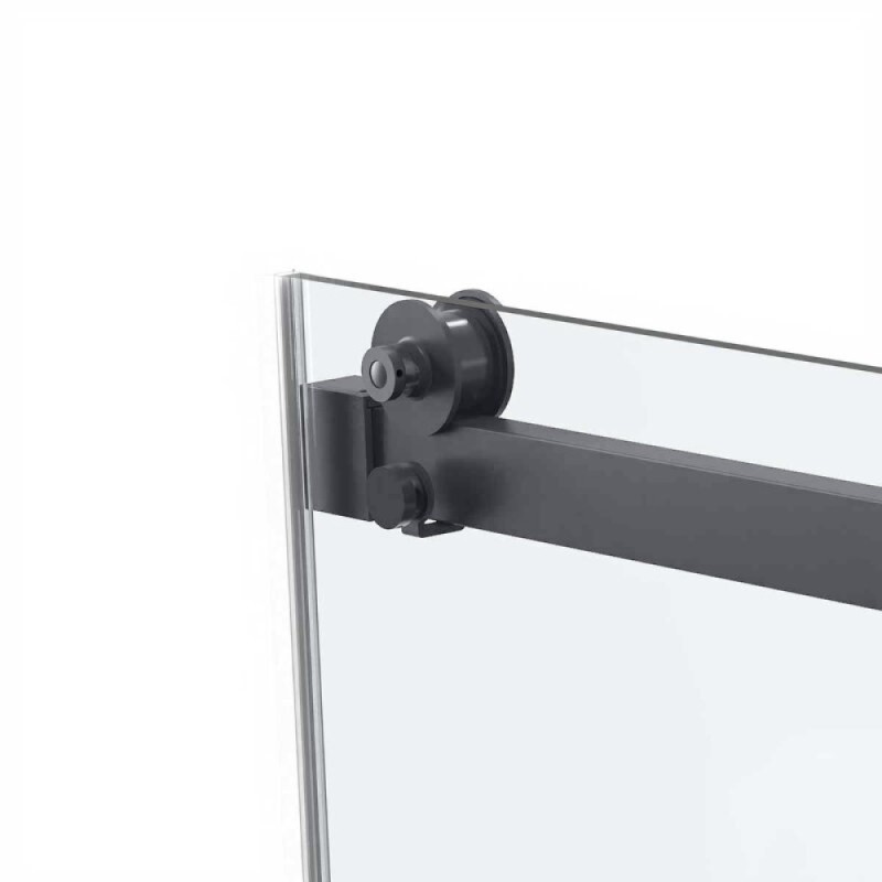 Душевой уголок Vincea Como Soft VSR-1CS9011CLGM, 110 x 90 см, стекло прозрачное, профиль вороненая сталь, gunmetal