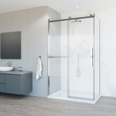 Душевой уголок Vincea Como Soft, 130 x 90 см, стекло прозрачное, профиль хром, VSR-1CS9013CL
