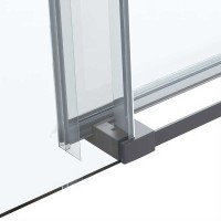 Душевой уголок Vincea Como Soft VSR-1CS9013CLGM, 130 x 90 см, стекло прозрачное, профиль вороненая сталь, gunmetal