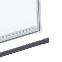 Душевой уголок Vincea Como Soft VSR-1CS9013CLGM, 130 x 90 см, стекло прозрачное, профиль вороненая сталь, gunmetal