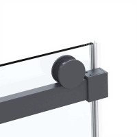 Душевой уголок Vincea Como Soft VSR-1CS9013CLGM, 130 x 90 см, стекло прозрачное, профиль вороненая сталь, gunmetal