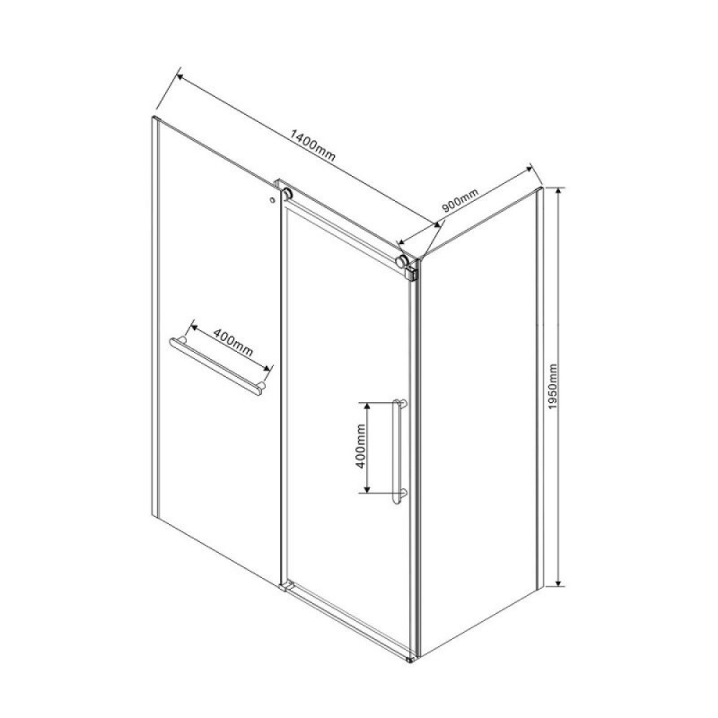 Душевой уголок Vincea Como Soft, 140 x 90 см, стекло прозрачное, профиль хром, VSR-1CS9014CL