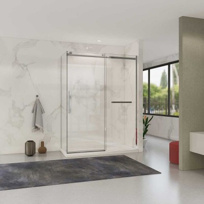 Душевой уголок Vincea Como Soft, 140 x 90 см, стекло прозрачное, профиль хром, VSR-1CS9014CL