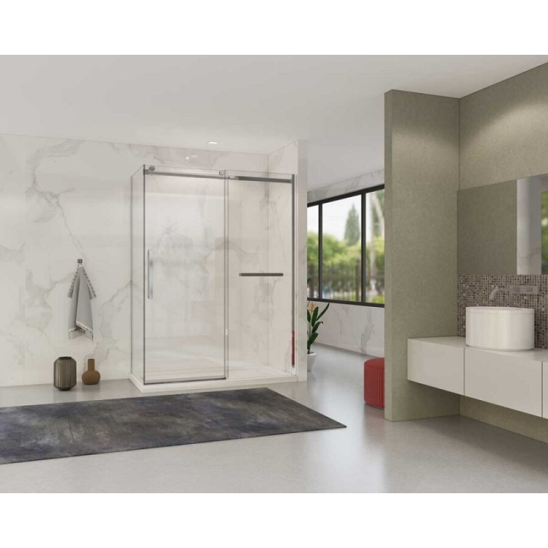 Душевой уголок Vincea Como Soft, 140 x 90 см, стекло прозрачное, профиль хром, VSR-1CS9014CL