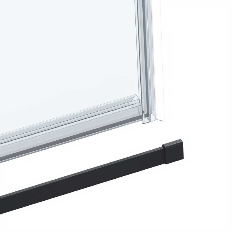 Душевой уголок Vincea Como Soft, 140 x 90 см, стекло прозрачное, профиль черный, VSR-1CS9014CLB
