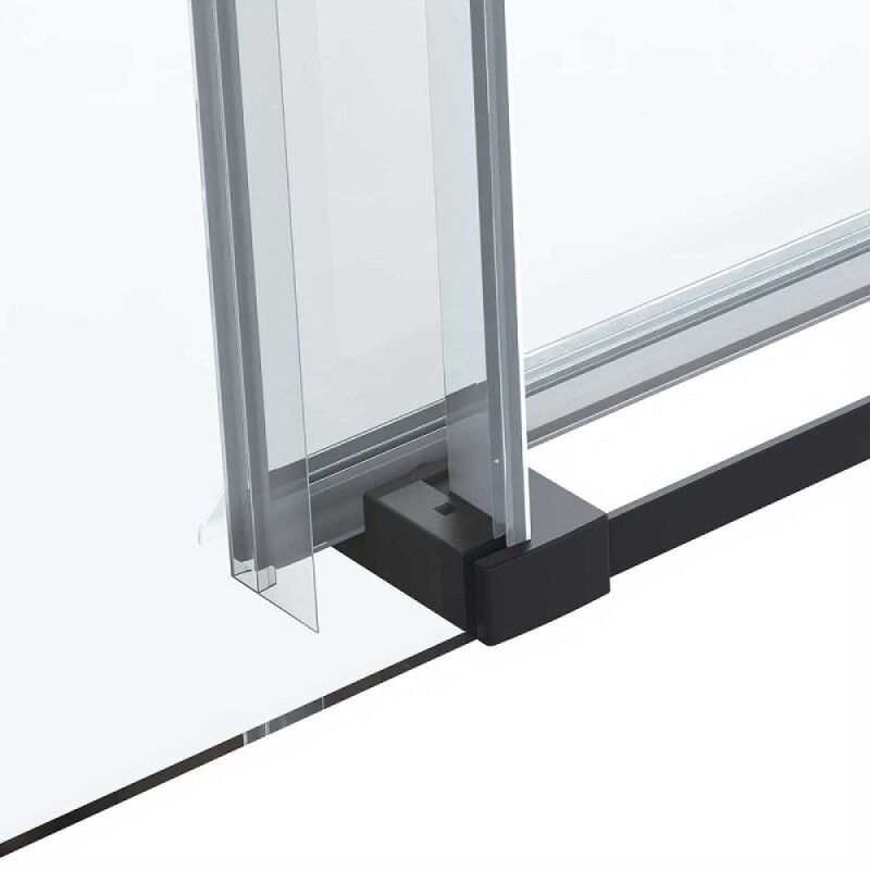 Душевой уголок Vincea Como Soft, 140 x 90 см, стекло прозрачное, профиль черный, VSR-1CS9014CLB