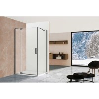 Душевой уголок Vincea Extra, 100/110 x 90 см, стекло прозрачное, профиль воронёная сталь, gunmetal, VSR-1E101190CLGM
