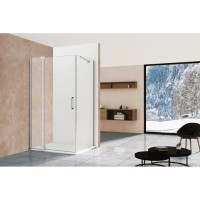 Душевой уголок Vincea Extra VSR-1E 110/120 x 80 см, стекло прозрачное, профиль хром, VSR-1E111280CL