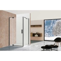 Душевой уголок Vincea Extra, 80/90 x 100 см, стекло прозрачное, профиль черный, VSR-1E809010CLB
