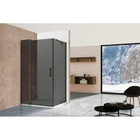 Душевой уголок Vincea Extra VSR-1E809090CGB, 80/90 x 90 см, стекло тонированное, профиль черный