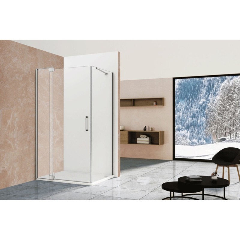 Душевой уголок Vincea Extra VSR-1E 90/100 x 80 см, стекло прозрачное, профиль хром, VSR-1E901080CL