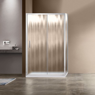 Душевой уголок Vincea Garda VSR-1G1012CH, 120 x 100 см, прямоугольный, дверь раздвижная, стекло шиншилла, хром