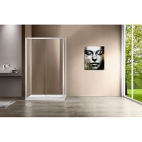 Душевой уголок Vincea Garda VSR-1G1014CL, 140 x 100 см, прямоугольный, дверь раздвижная, стекло прозрачное, хром