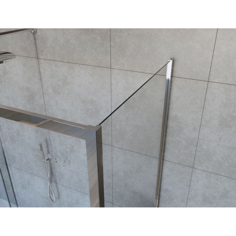 Душевой уголок Vincea Garda VSR-1G2 200 x 100 см прямоугольный, дверь раздвижная, стекло шиншилла, хром, VSR-1G21020CH