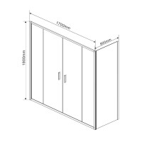 Душевой уголок Vincea Garda VSR-1G28017CLG, 170 x 80 см, стекло прозрачное, профиль брашированное золото