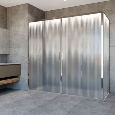 Душевой уголок Vincea Garda VSR-1G2 200 x 90 см прямоугольный, дверь раздвижная, стекло шиншилла, хром, VSR-1G29020CH