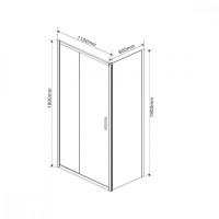 Душевой уголок Vincea Garda VSR-1G8011CL, 110 x 80 см, прямоугольный, дверь раздвижная, стекло прозрачное, хром