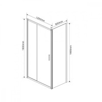 Душевой уголок Vincea Garda VSR-1G8012CL, 120 x 80 см, прямоугольный, дверь раздвижная, стекло прозрачное, хром