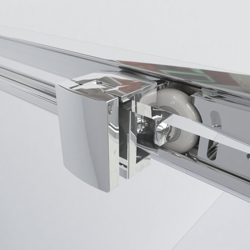 Душевой уголок Vincea Garda VSR-1G8014CLGM, 140 x 80 см, стекло прозрачное, профиль вороненая сталь, gunmetal