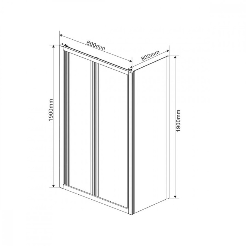Душевой уголок Vincea Garda VSR-1G8080CL, 80 x 80 см, квадратный, дверь складная, стекло прозрачное, хром