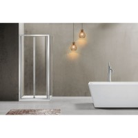Душевой уголок Vincea Garda VSR-1G8080CL, 80 x 80 см, квадратный, дверь складная, стекло прозрачное, хром