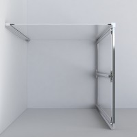 Душевой уголок Vincea Garda VSR-1G8090CH, 90 x 80 см, прямоугольный, дверь складная, стекло шиншилла, хром