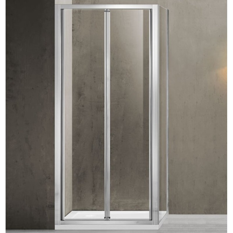 Душевой уголок Vincea Garda VSR-1G8090CL, 90 x 80 см, прямоугольный, дверь складная, стекло прозрачное, хром