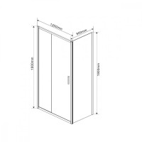 Душевой уголок Vincea Garda VSR-1G9012CL, 120 x 90 см, прямоугольный, дверь раздвижная, стекло прозрачное, хром