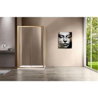 Душевой уголок Vincea Garda VSR-1G9012CLG, 120 x 90 см, стекло прозрачное, профиль золото брашированное