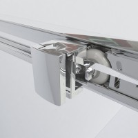 Душевой уголок Vincea Garda VSR-1G9014CH, 140 x 90 см, прямоугольный, дверь раздвижная, стекло шиншилла, хром