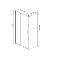 Душевой уголок Vincea Garda VSR-1G9015CLG, 150 x 90 см, стекло прозрачное, профиль брашированное золото
