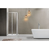 Душевой уголок Vincea Garda VSR-1G9080CL, 80 x 90 см, прямоугольный, дверь складная, стекло прозрачное, хром