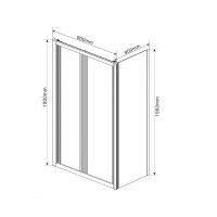 Душевой уголок Vincea Garda VSR-1G9090CH, 90 x 90 см, квадратный, дверь складная, стекло шиншилла, хром