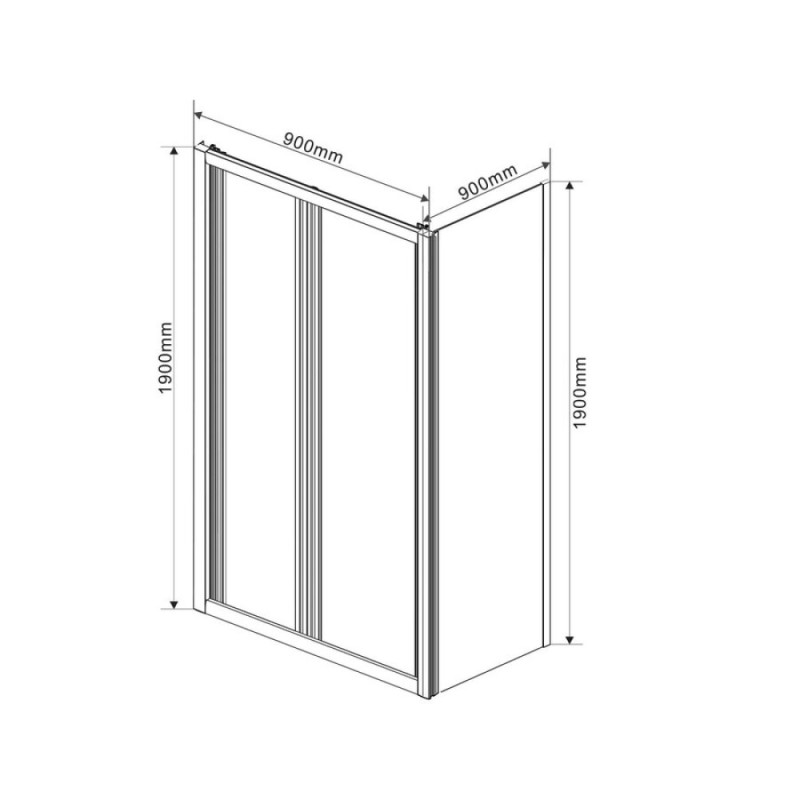 Душевой уголок Vincea Garda VSR-1G9090CL, 90 x 90 см, квадратный, дверь складная, стекло прозрачное, хром