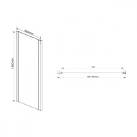 Душевой уголок Vincea Intra VSR-1I708080CL, 70/80 x 80 см, прямоугольный, дверь распашная, стекло прозрачное, хром